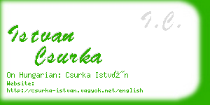 istvan csurka business card
